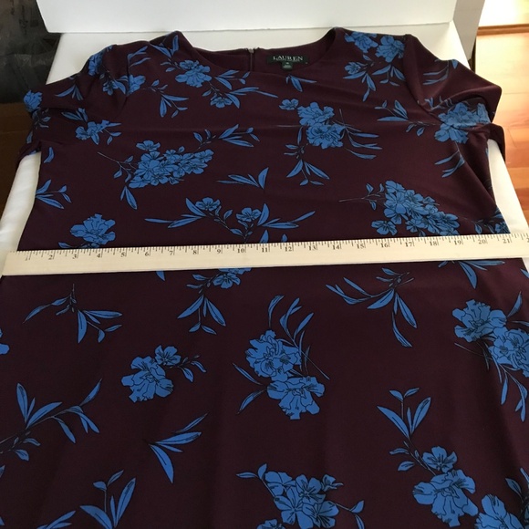 LAUREN RALPH LAUREN Floral Midi Dress 3/4 Sleeve Swing Women’s Plus Size 16 1X - Picture 13 of 16